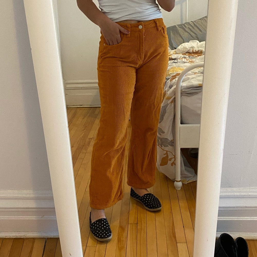 Zara corduroy burnt orange pants